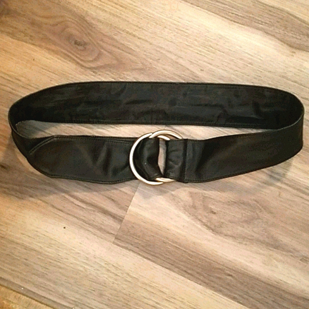 [FREE w/P.] Faux Leather Loop&Velcro Wide Belt